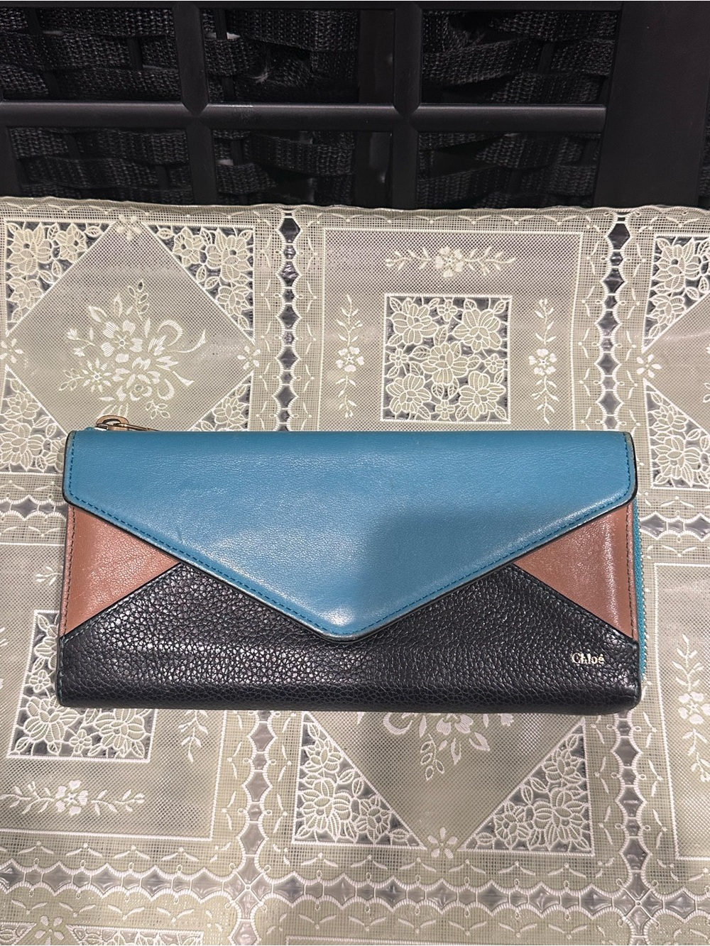 🚨LAST CHANCE 🚨VINTAGE Chloe Colorblock Envelope Wallet